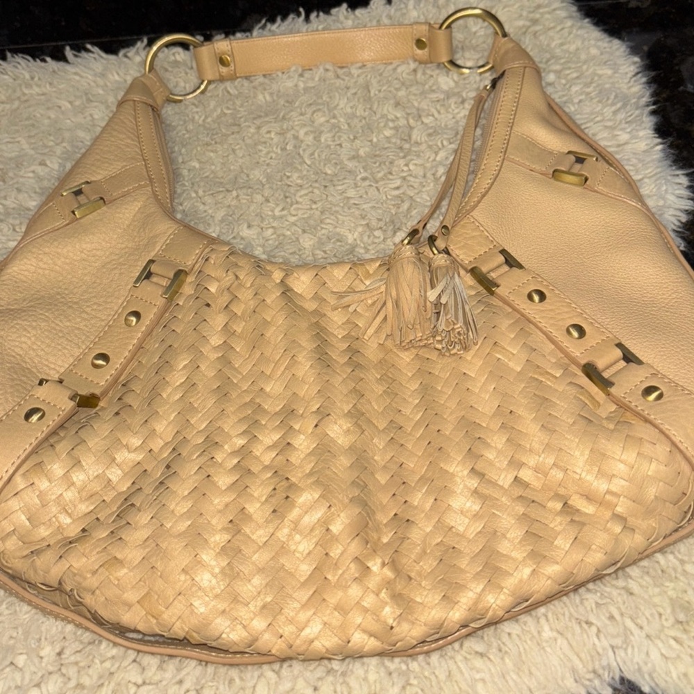 Cole Haan Village woven leather hobo bag Coachella